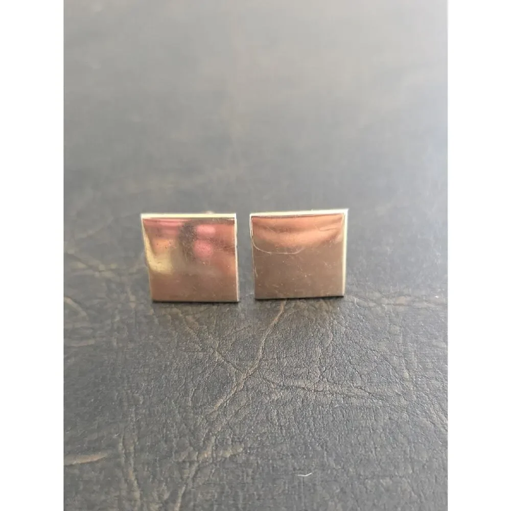 Vintage Square Anson Cuff Links Gold Tone or 12K Gold Filled Old Money